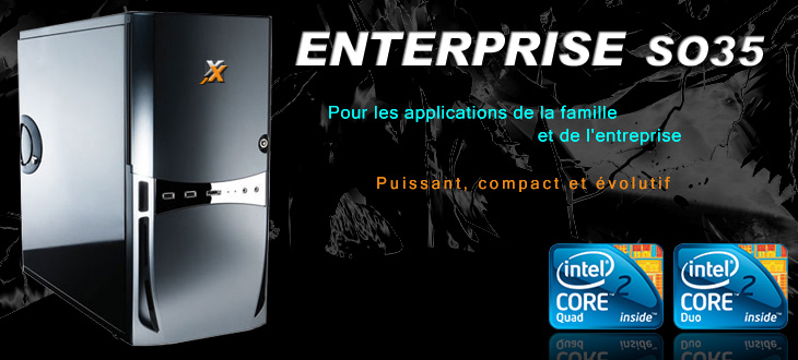 Keynux Enterprise SO35 - Ordinateur assemblé avec Intel Core i7 ou Core i7 Extreme Edition, 3 disques durs internes, carte graphique nVidia ou ATI, deux cartes graphiques en SLI, cartes OpenGL Quadro FX