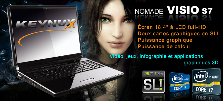 Clevo P180HM - Keynux Visio S7 Intel Core i7, 3 disques RAID, 2 GPU en SLI