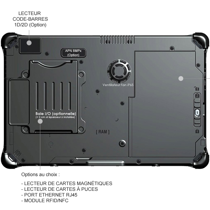 EJIAYU Tablette Durabook R11 AV Tablette tactile étanche eau et poussière IP66 - Incassable - MIL-STD 810H - MIL-STD-461G - Durabook R11