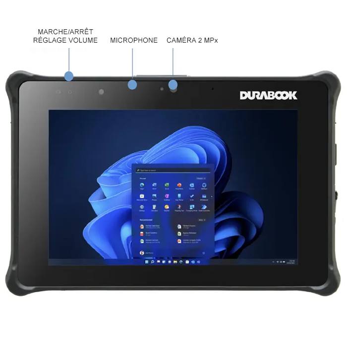 EJIAYU Tablette Durabook R8 AV16 Tablette tactile étanche eau et poussière IP66 - Incassable - MIL-STD 810H - MIL-STD-461G - Durabook R8